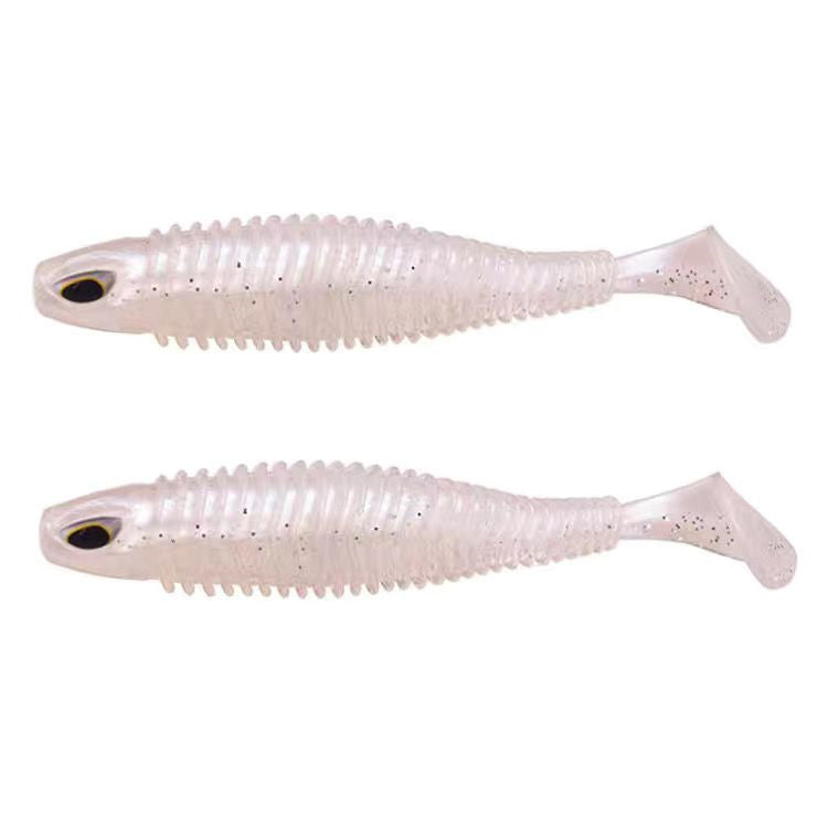 Luya Big T-tail Soft Fish Bait With Crank Lead Head