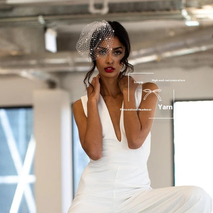 Europe, America, Japan And South Korea Pearl Veil Bride