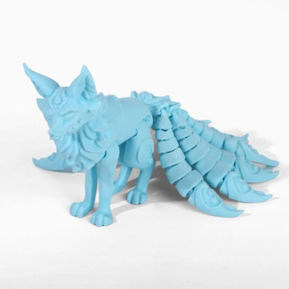 3d printing nine tail fox multi joint movable model hand made