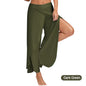 Women plus Size Wide Leg Pants Loose Fitness Dance Yoga Split Trousers Female Elastic Wasit Casual Workout Solid Summer Clothing