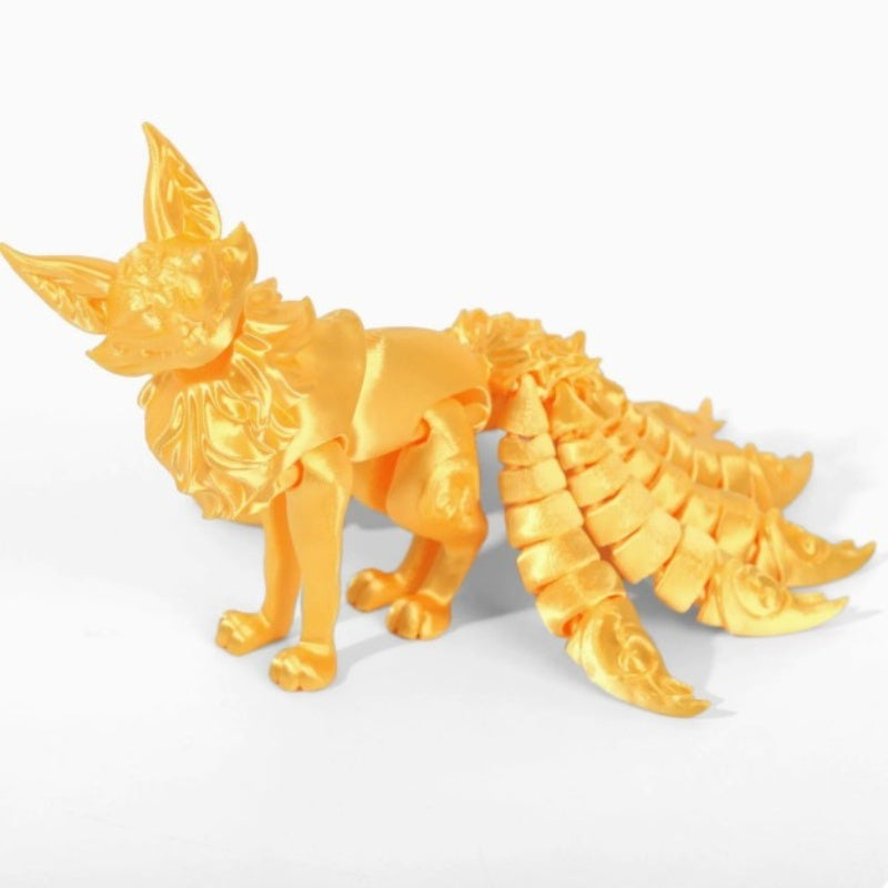 3d printing nine tail fox multi joint movable model hand made