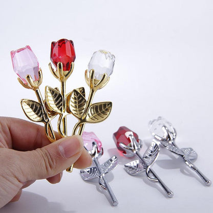 Mother's Day Creative Gift Crystal Rose Crafts Ornaments