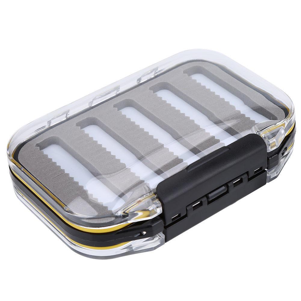 Double Side Plastic Fly Fishing Baits Box Foam Padded Lures Holder Case Accessory