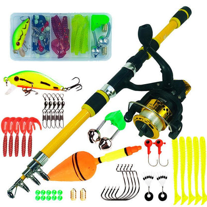 Ultra Short Pole And Wheel Suit Children's Fishing Gear Set