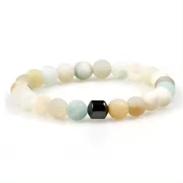 Natural Gemstone Bracelet Vintage Stone Beads Men Women Jewelry