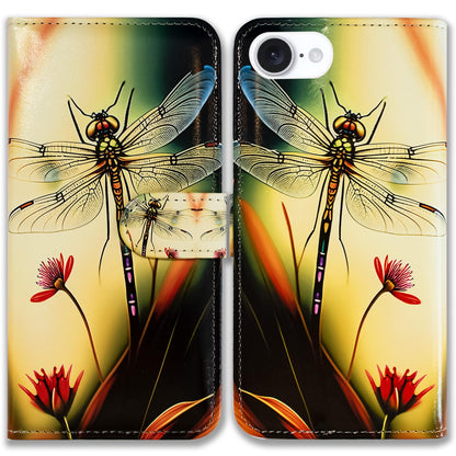 Case for iPhone 16e,Sunflower Bee Flip Phone Case Wallet Cover with Card Slot Holder Kickstand Case for iPhone 16e