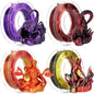Chitu Systems Conjure Silk PLA 3D Printer Filament, 1.75mm Dual Color Filament, Silk Black Red Purple Gold Black Red Gold 3D Printing Filament 4x200g/1.8lb