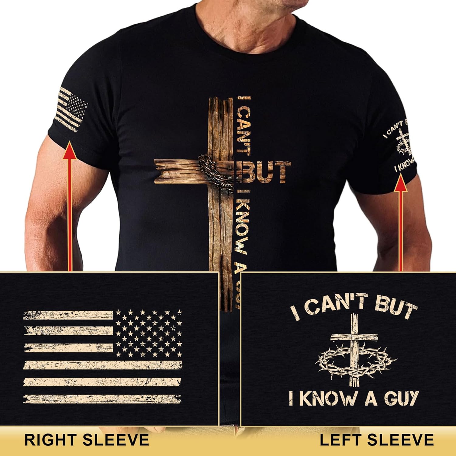 I Cant But I Know A Guy T Shirt, Jesus Shirt, Christian Shirts for Men, Christian Shirts, Christian T Shirts 1