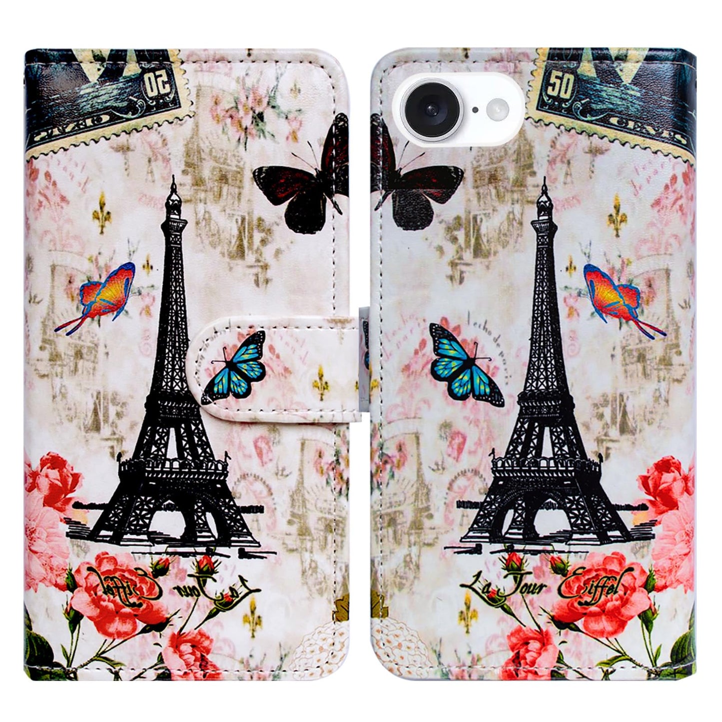 Case for iPhone 16e,Sunflower Bee Flip Phone Case Wallet Cover with Card Slot Holder Kickstand Case for iPhone 16e