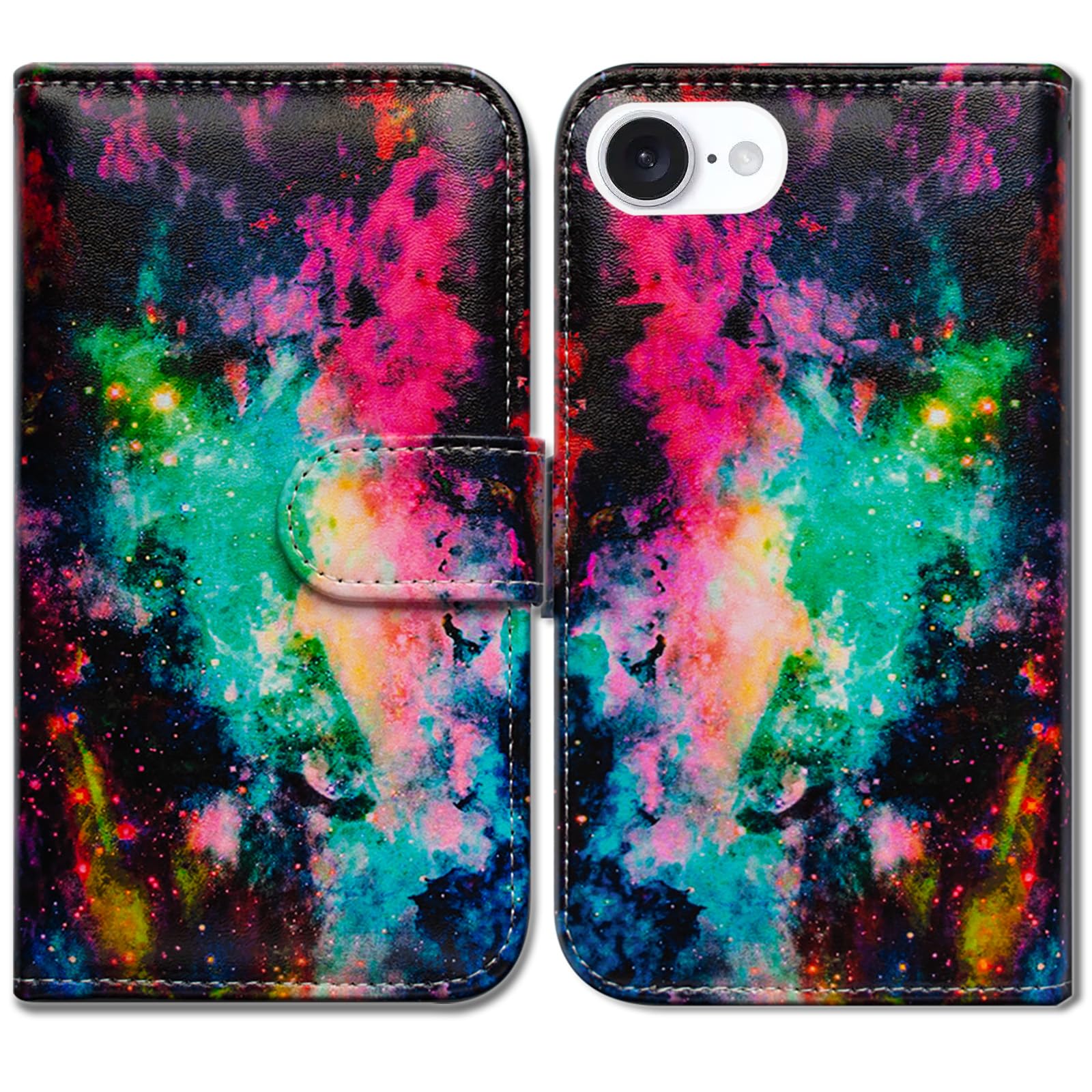 Case for iPhone 16e,Sunflower Bee Flip Phone Case Wallet Cover with Card Slot Holder Kickstand Case for iPhone 16e