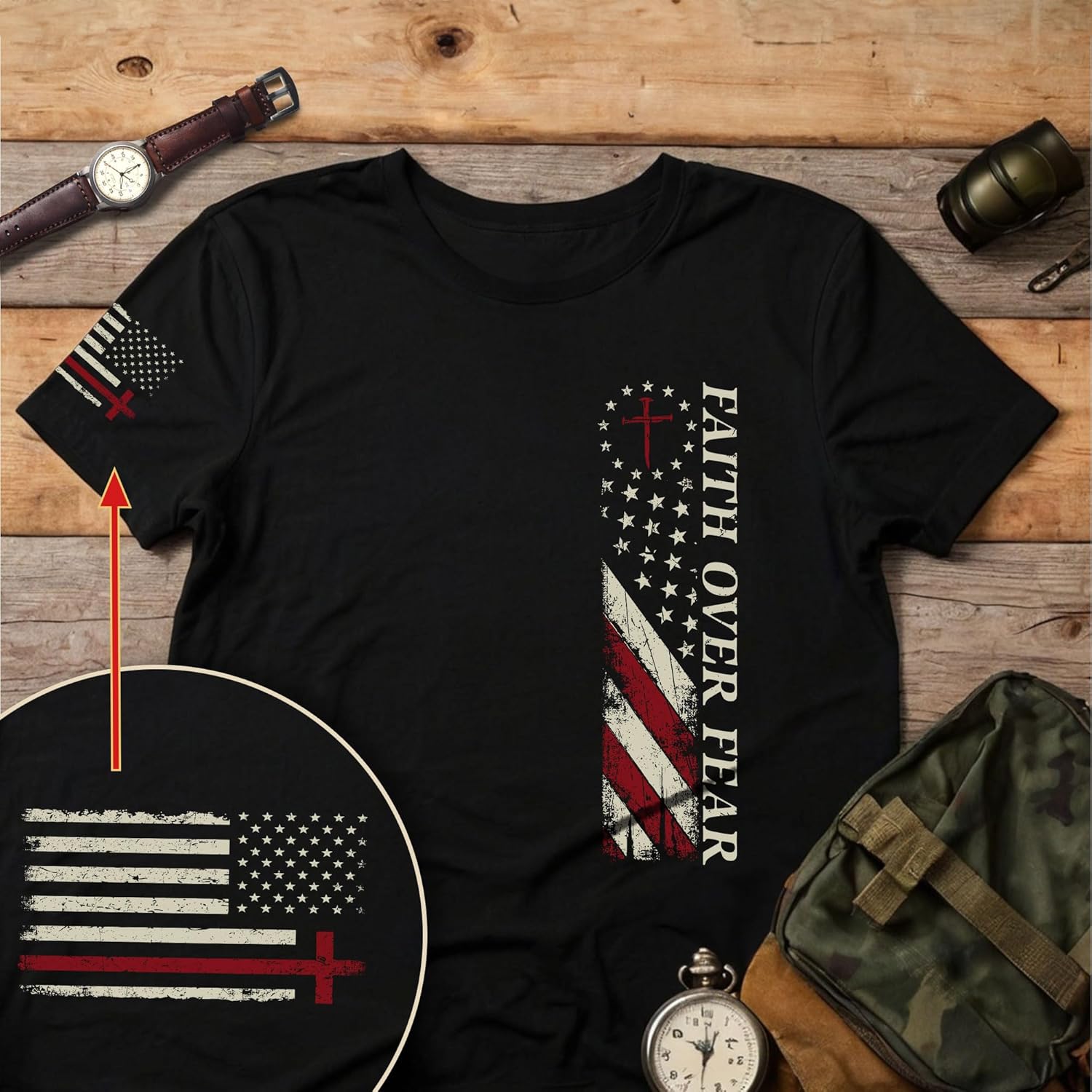 Faith Over Fear Shirt Men, Religious Shirts, Jesus Shirt, Christian Shirts for Men, Graphic Tees for Women