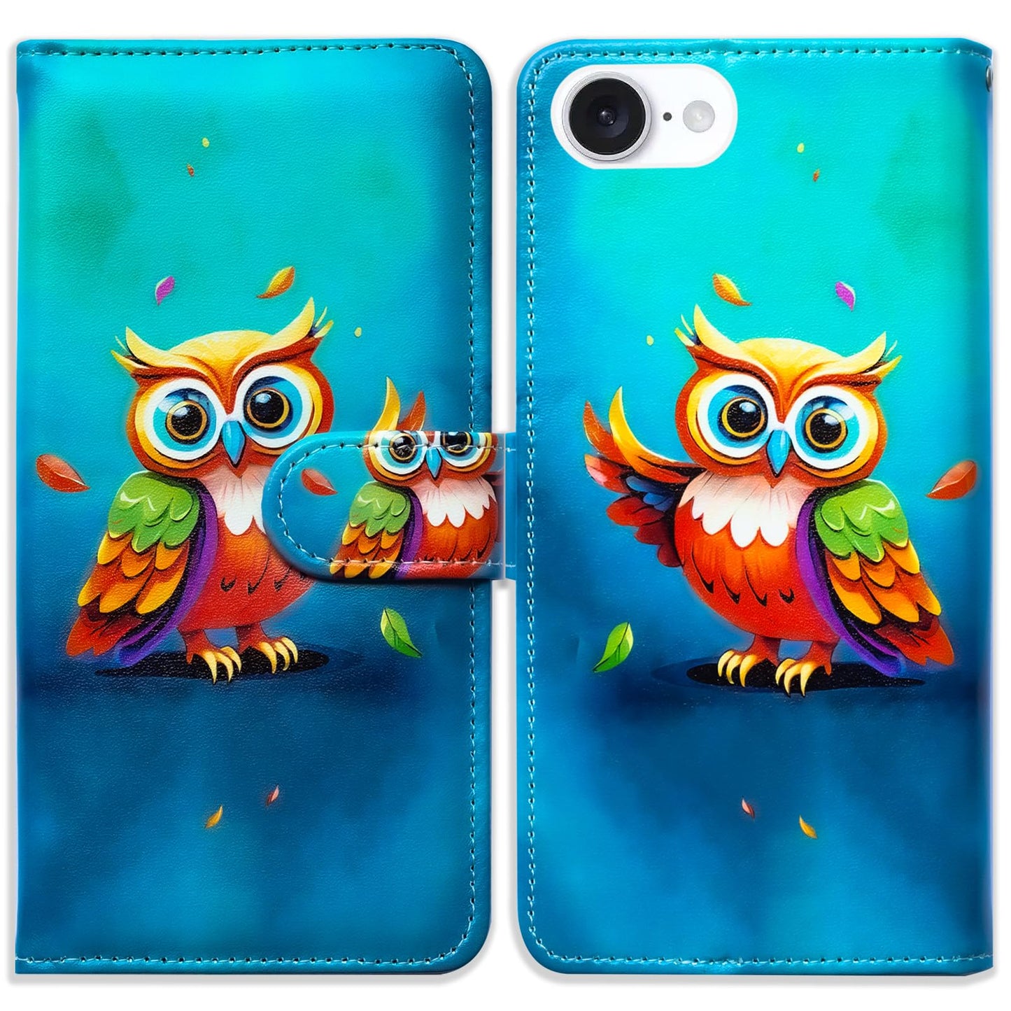 Case for iPhone 16e,Sunflower Bee Flip Phone Case Wallet Cover with Card Slot Holder Kickstand Case for iPhone 16e