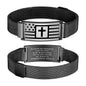 VNOX Personalized Religious Jewelry-Engraved Inspirational Christian Faith Bible Verse Quote Wristbands Elegant Link Bracelet Encouragement Gift,Cassic Watch Band Strap Design