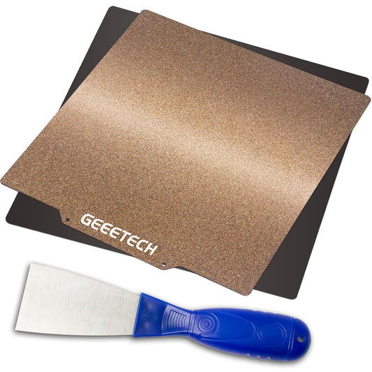 Geeetech Magnetic PEI Build Pate 235 * 235mm (9.25 * 9.25 inches), Double Sided Textured PEI Sheet, Spring Steel Sheet - Compatible with Ender 3/Ender 3 Pro/Ender 5/CR 20/CR 20 Pro