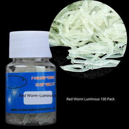 Soft Bait Fake Worm Mealworm Earthworm Red Bottled Bionic Lure
