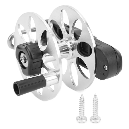 Durable Speargun Reel Aluminum Alloy Tightening Knob Fishing Reel Foldable Handle Speargun Accessory