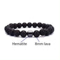 Natural Gemstone Bracelet Vintage Stone Beads Men Women Jewelry