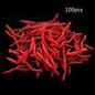 Soft Redworm Fake Bait 3.5cm Bulk Fishy Simulation Soft