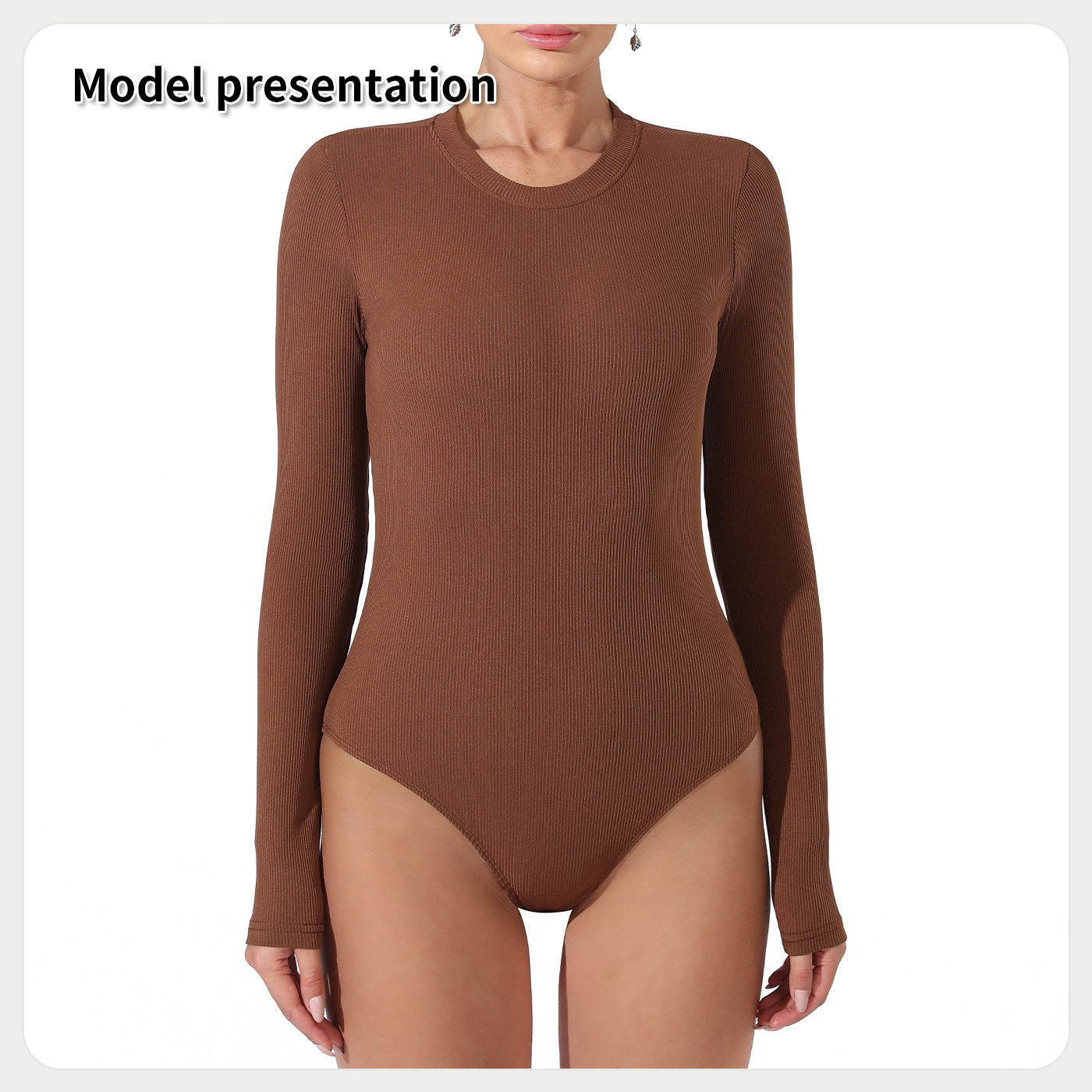 Women's Fashion Simple Solid Color Bodysuit