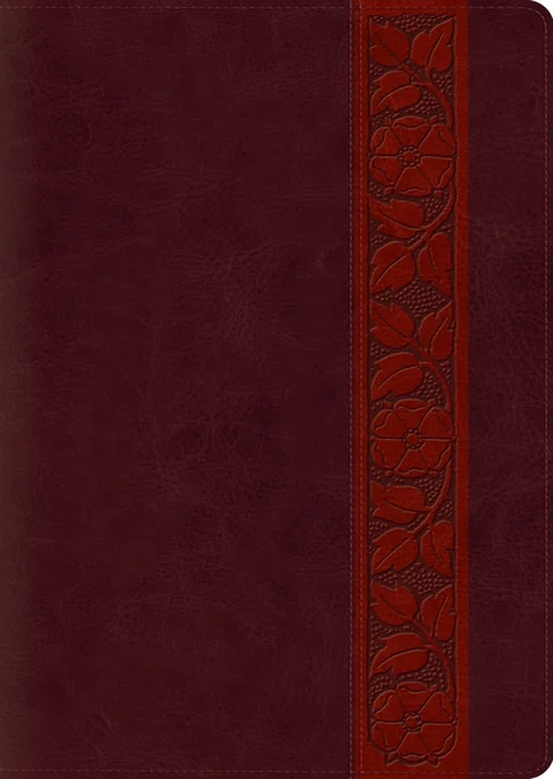 ESV Study Bible, Large Print (Trutone, Mahogany, Trellis Design, Indexed), (Hardcover)
