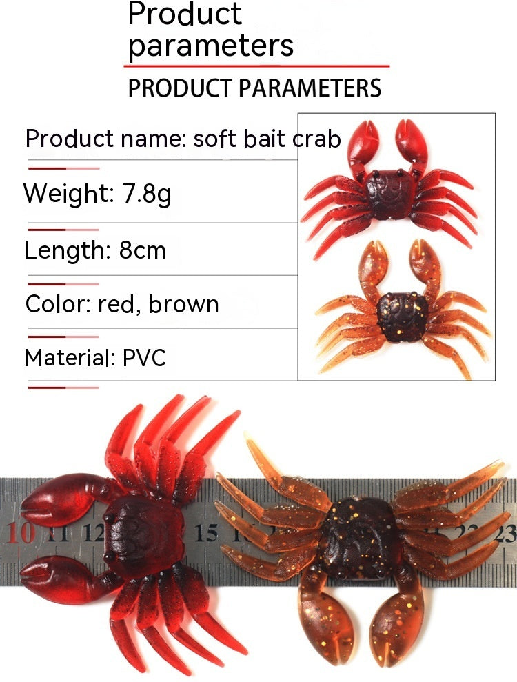 PVC Software Little Crab Bait Lure