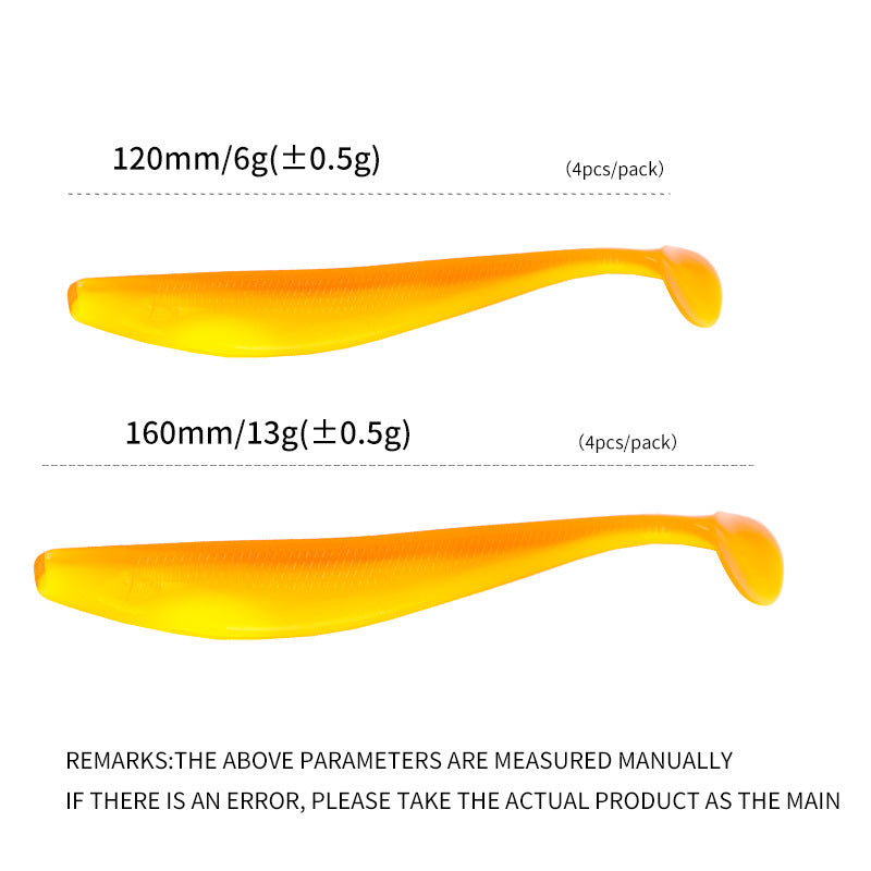 T-tail Two-color Bionic Soft Lure With Fishy Smell