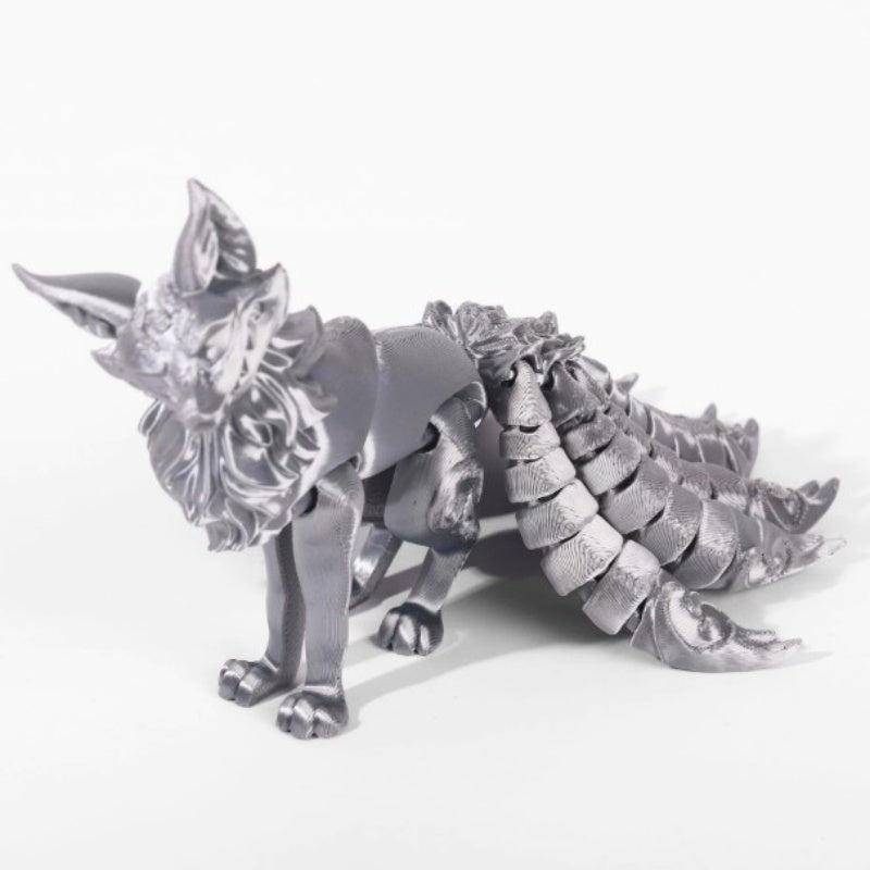 3d printing nine tail fox multi joint movable model hand made