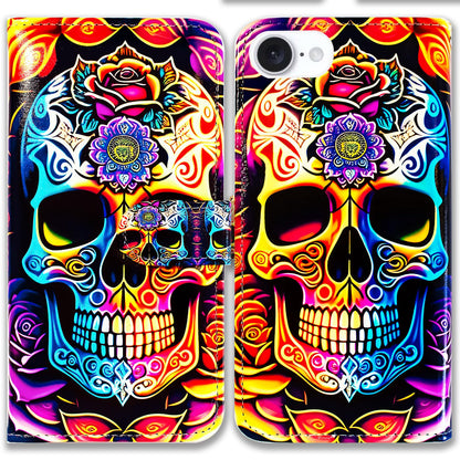 Case for iPhone 16e,Sunflower Bee Flip Phone Case Wallet Cover with Card Slot Holder Kickstand Case for iPhone 16e