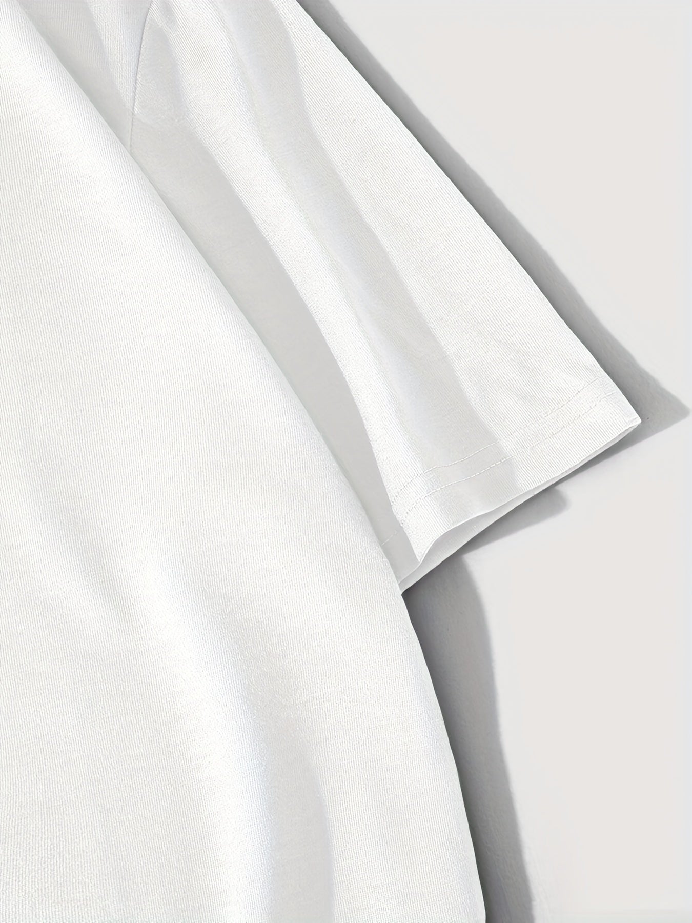 Large Men's Casual Fashion Sports T-shirt, Faith Pattern Round Neck Comfortable T-shirt Summer Clothing