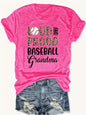English Letters - Printed Round Neck T-Shirt Casual And Loose - Daily Wear - Women's Clothing
