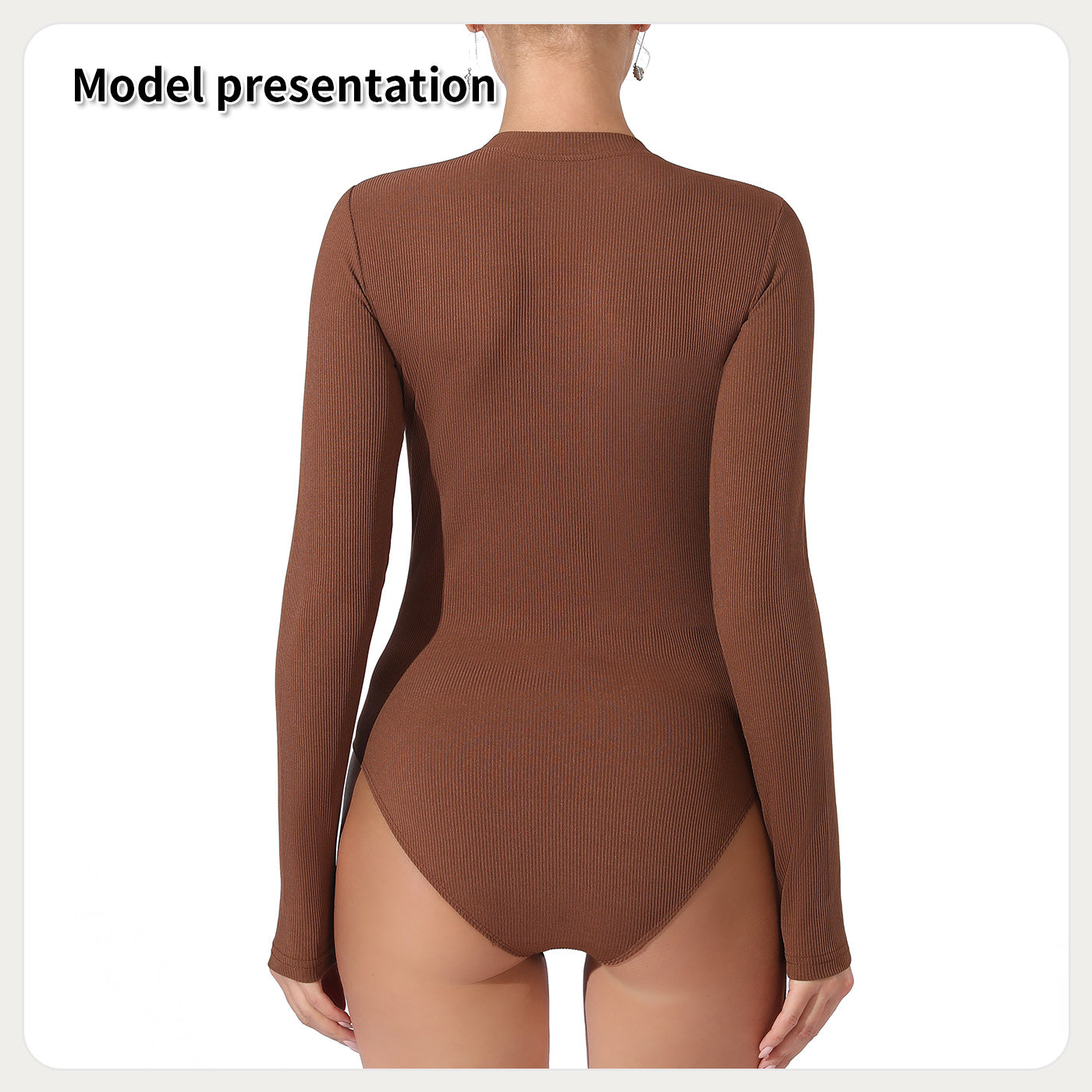 Women's Fashion Simple Solid Color Bodysuit