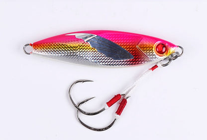Laser Luminous Double Hook Slow Shake Iron Plate Bait Lead Fish