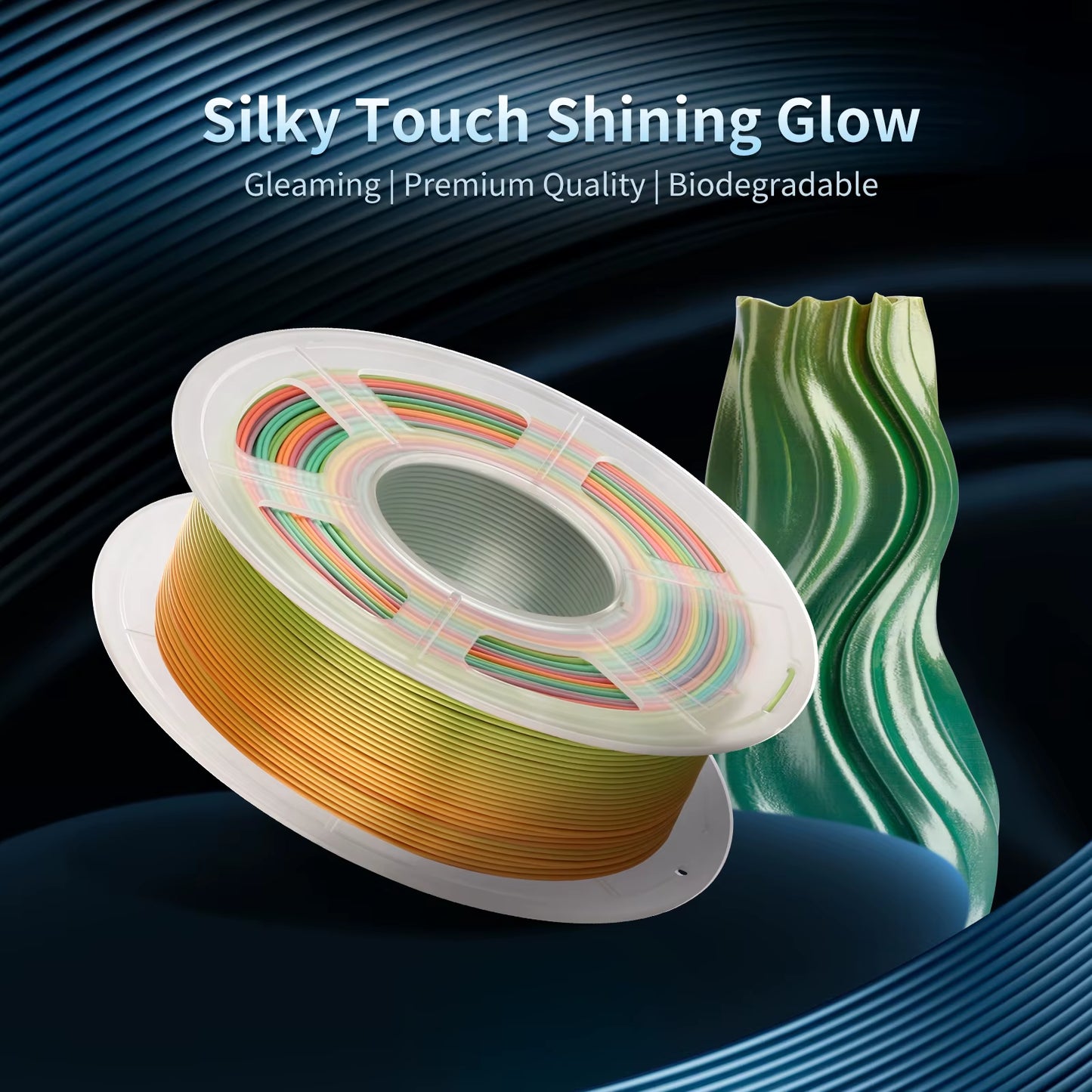 ANYCUBIC Silk PLA 3D Printer Silk Filament 1.75Mm 3D Printing Material PLA Filament for FDM 3D Printer S1C Kobar 3 Max