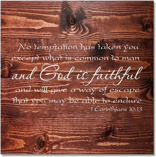 Wood Sign with Bible Verse Wooden Hanging Sign Pallet Inspirational Coffee Signs Vintage Farmhouse Quotes Wall Living Room Kitchen Home Office Decor Easy to Decorate Our First Home Sign