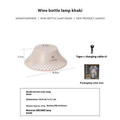 Wine Bottle Lampshade Outdoor Camping Lantern