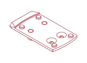 ZRO Delta LLC Optics|Red Dot Sight Mounts &amp; Adapters ZRO Delta LLC ZRO Delta MODULUS Mounting Plate - SHIELD