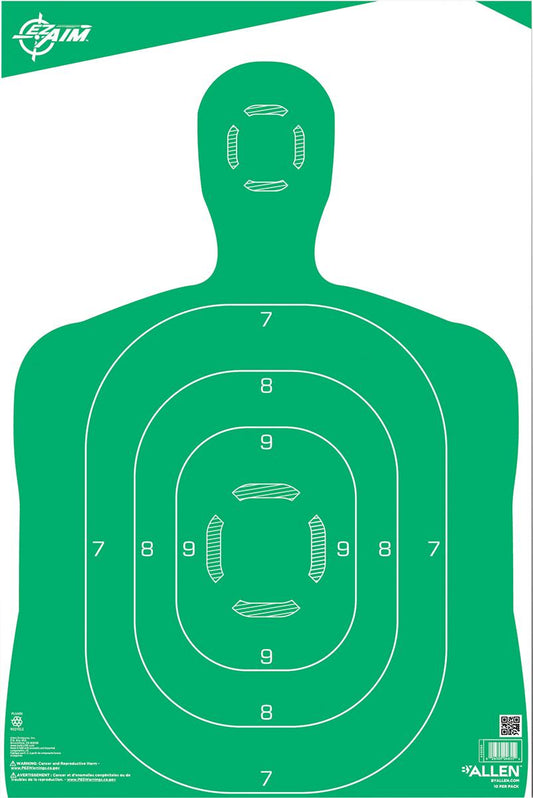 Allen Paper Targets Allen EZ AIM SiLeft Handouette 12x18 Target Green- 10/ct
