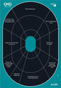 Allen Paper Targets Allen Girls with Guns Splash Adhesive Oval SiLeft Handoutte Target 12x18 - 5/ct