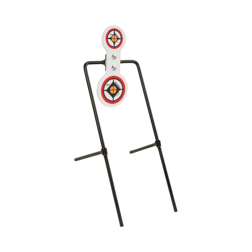 Allen Steel Targets Allen EZ-Aim Hardrock AR500 Round Spinner Targets & Stand for Rimfire Rounds & Centerfire Pistols 7.375"W x 21.75"H White/Red/Black