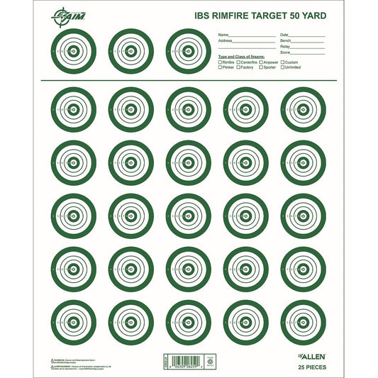 Allen Paper Targets Allen IBS Rimfire Target 25 Pack
