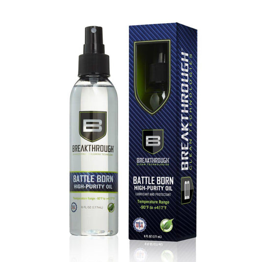 Allen Gun Oils &amp; Gun Cleaning Solvents Allen Breakthrough Clean Technologies Battle Born High-Purity Oil 6 oz Bottle Clear