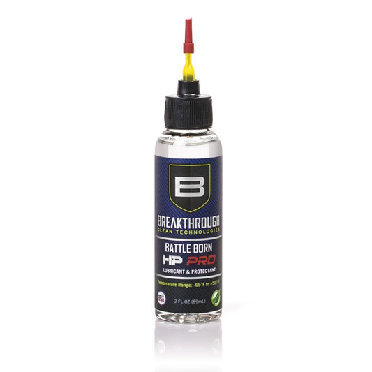 Allen Gun Oils &amp; Gun Cleaning Solvents Allen Breakthrough Clean Technologies Battle Born HP Pro Lubricant and Protectant 2 oz Bottle Clear with Needle Tip Applicator