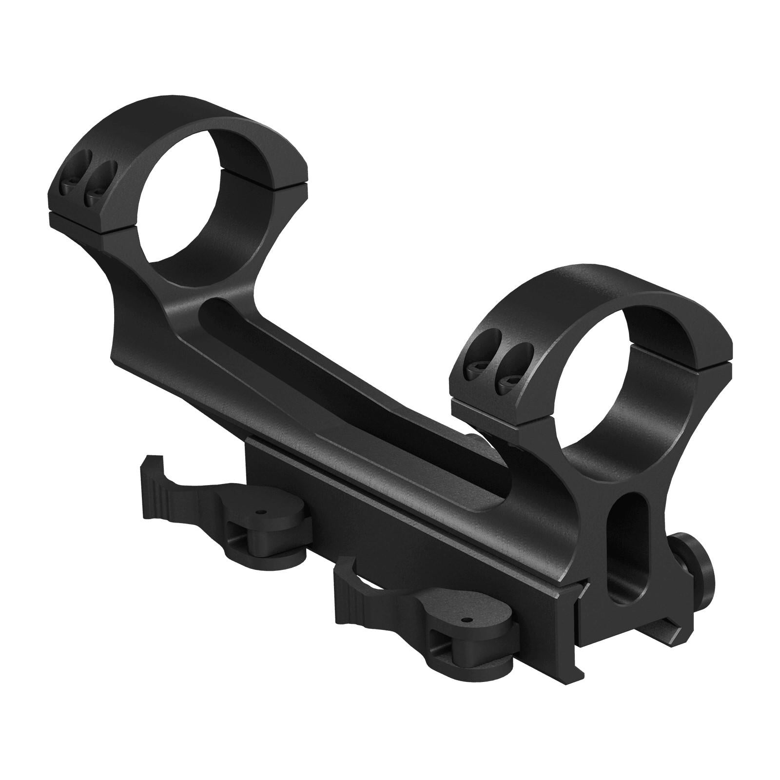 American Technologies Network Picatinny-Style Universal Mounts American Technologies Network ATN 1-Piece Dual Cantilever Quick Detach Scope Mount 30mm QDM - Black