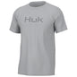 HUK Short Sleeve Shirts HUK Huk Logo Short Sleeve Shirt Harbor Mist L