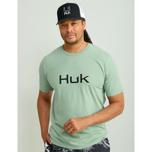 HUK Short Sleeve Shirts HUK Huk Logo Short Sleeve Shirt Fog Green M