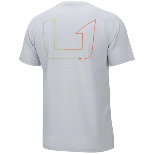 HUK Short Sleeve Shirts HUK Huk Fly Line Short Sleeve Shirt White M