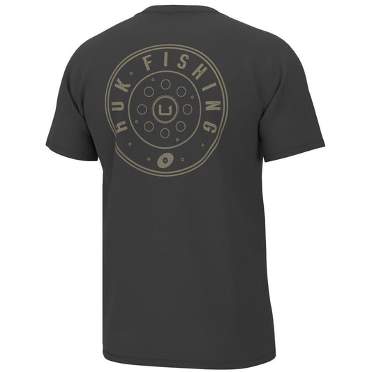 HUK Short Sleeve Shirts HUK Huk Reel On Short Sleeve Shirt Volcanic Ash S