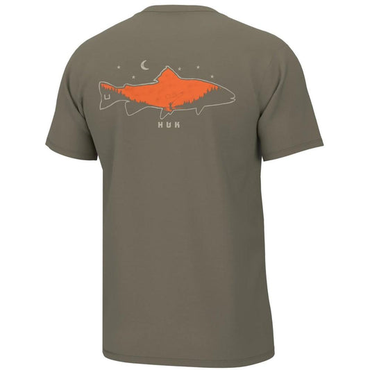 HUK Short Sleeve Shirts HUK Huk Moon Trout Short Sleeve Shirt Overland Trek S