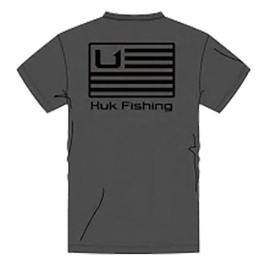 HUK Short Sleeve Shirts HUK Huk Huk and Bars Short Sleeve Shirt Volcanic Ash L