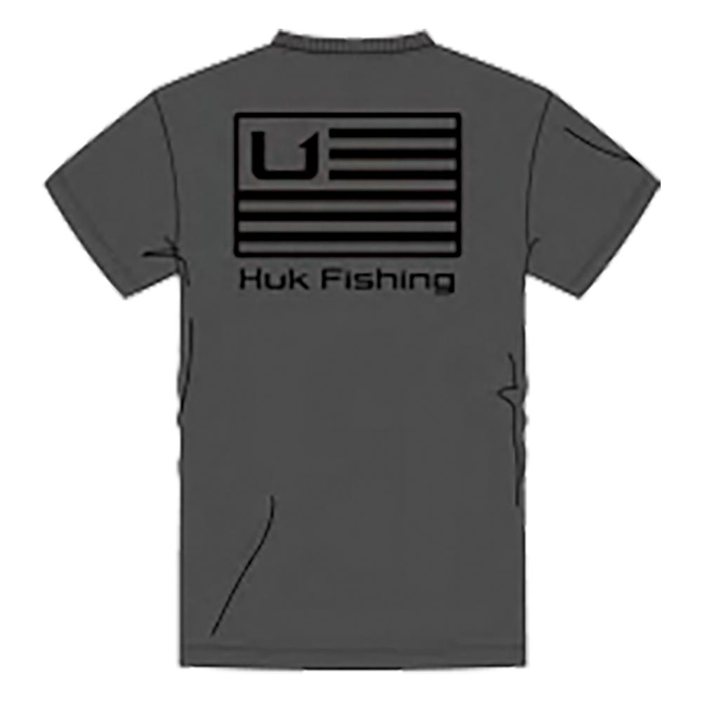 HUK Short Sleeve Shirts HUK Huk Huk and Bars Short Sleeve Shirt Volcanic Ash 2XL